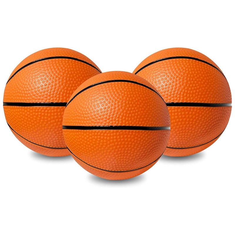 Botabee 5-Inch Mini Basketball Balls Set of 3 - Ideally Sized for Boys  Toddlers  and Mini Hoop Enthusiasts - Versatile for Indoor or Outdoor Play - Exciting Toy for Endless Games - Orange and Black - Image 1